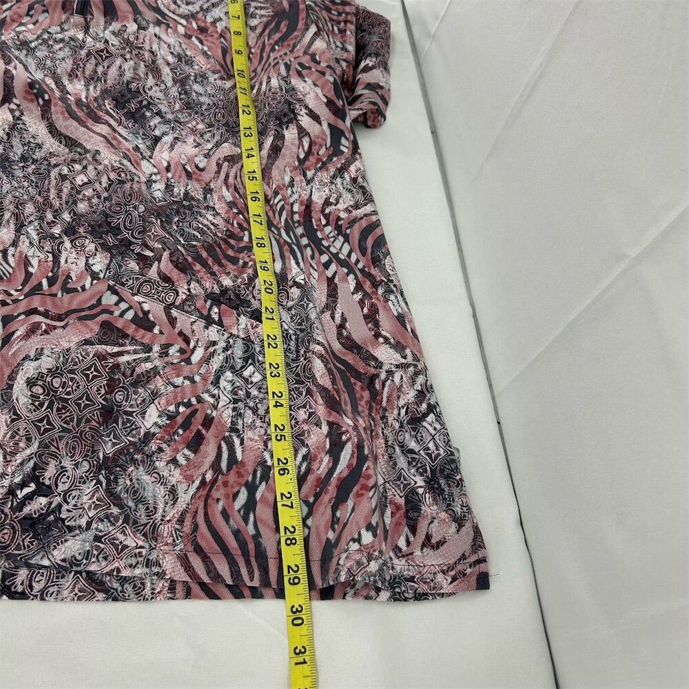 Healing Hands Women's 4X Abstract Print Scrub Top Multicolor Short Sleeve - Picture 5 of 5